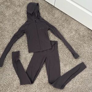Women's Black Hoodie and Leggings Set